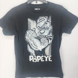 Popeye Character Sketch Graphic Tee Black S